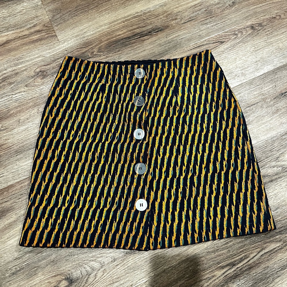 Paris Ateleir Button Up Mini Short Skirt - Womens Size 6